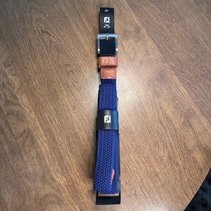 FOOTJOY MEN'S WOVEN GOLF BELT - Blue NEW! 36-42 L